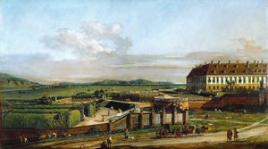 Slottet i Schlosshof sett fra nord, mellom 1758 og 1761 av Bernardo Bellotto