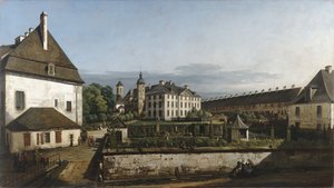 Festningen Konigstein: Gårdsplass med Brunnenhaus av Bernardo Bellotto