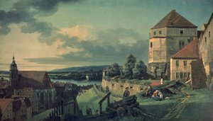 Utsikt fra slottet (utsikt over Pirna) av Bernardo Bellotto