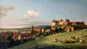 Utsikt over Pirna fra Sonnenstein Castle