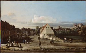 Utsikt over Pirna med festningen Sonnenstein, 1755-65 av Bernardo Bellotto
