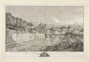 Utsikt over Zwinger, Dresden av Bernardo Bellotto