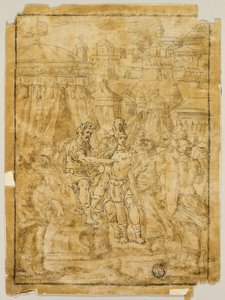 Illustrasjon til scene fra frigjøringen av Jerusalem (Gerusalemme Liberata)