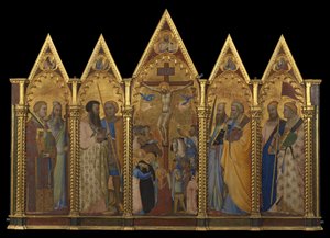 Polyptych with the Crucifixion, 1348 (tempera og bladgull på panel) av Bernardo Daddi