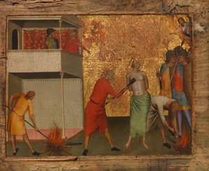 Saint Reparata torturert med rødglødende jern.