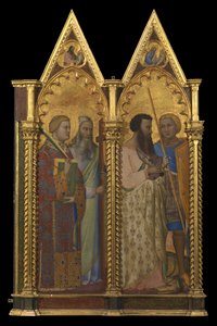 Saints Bartholomew and George (venstre panel) (recto) av Bernardo Daddi