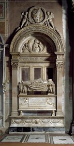 Begravelsesmonument til Leonardo Bruni. Skulptur av Bernardo Rossellino