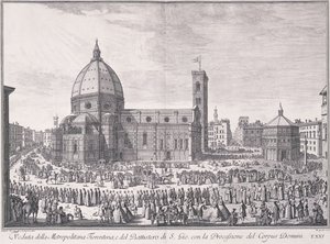 En utsikt over byen Firenze, plate XXI, fra 