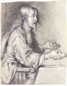 Kristus i Emmaus presenterer brødet av Bernardo Strozzi