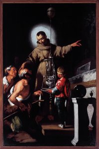 Portrett av Saint Didacus av Alcala (olje på lerret av Bernardo Strozzi