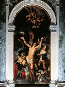 St Sebastian Cured by the Holy Women, av Bernardo Strozzi, olje på lerret av Bernardo Strozzi