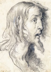 Kristi hode i profil til høyre, av Bernardo Strozzi