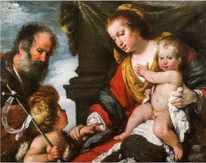 Den hellige familie. av Bernardo Strozzi