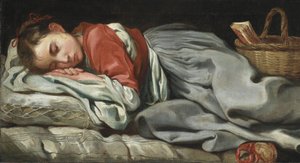 Ung jente sover av Bernardt Keil or Keyl