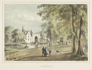 Ansikt i Alkmaar med Laurenskerk av Bernardus Gerardus ten Berge
