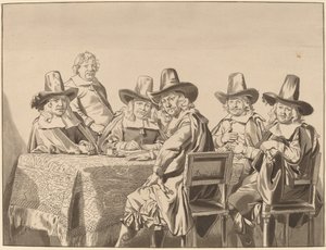 Direktører for Orphan Asylum of Haarlem, 1777, publisert 1786.