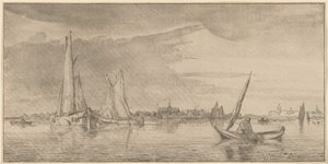 Elv med by, 1775.