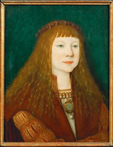 Kong Ludwig II av Ungarn som barn (maleri på tre)