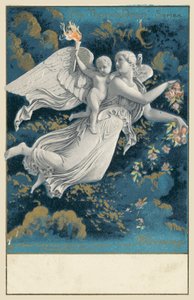 Morgen (farge litho) av Bertel (after) Thorvaldsen
