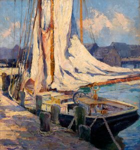 Wharf Scene, Gloucester. av Bertha Eversfield Perrie