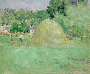 Høystakker ved Bougival, 1883 av Berthe Morisot