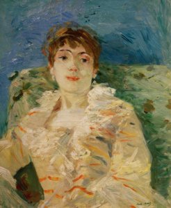 Ung kvinne på sofaen av Berthe Morisot