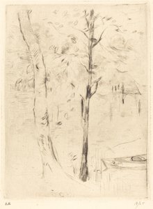 Innsjø med robåt, 18881890. av Berthe Morisot