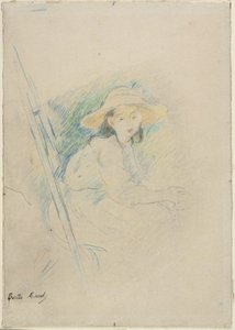 Sittende jente (Julie Manet) av Berthe Morisot