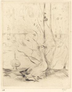Gå i Boulougne-skogen, 18881890. av Berthe Morisot