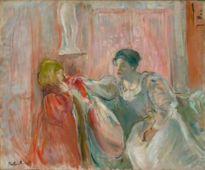 Kvinne og barn av Berthe Morisot
