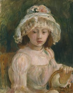 Ung jente med hatt av Berthe Morisot