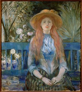Ung jente i en park Maleri av Berthe Morisot