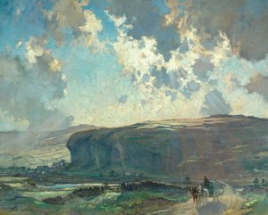 Hans Majestets post, Kilnsey Crag av Bertram Priestman