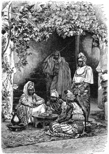 En arabisk familie i Tlemcen, Algerie, ca 1890.
