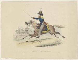Belgisk generalmajor, 1830 Belgisk generalmajor (tittel på objekt) Belgiske kostymer: eldgamle og moderne, militære, sivile og religiøse, 1830 (serietittel) av Bertrand