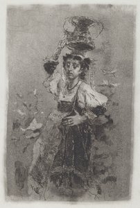 Bondekvinne fra Campagna [Ciociara], 1870-tallet. av Bianchi Mose