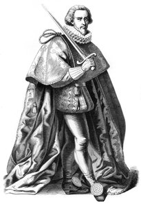 Storslått kostyme til en øverstkommanderende for de franske hærene, 1500-tallet 1849. av Bisson and Cottard