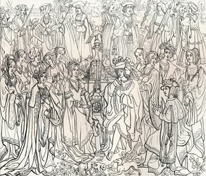 Ekteskap med kong Louis XII av Frankrike og Mary Tudor, 1500-tallet, 1849.