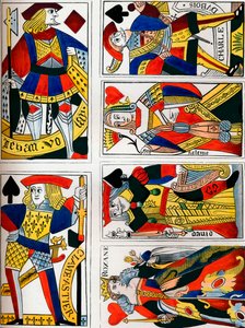 Spillekort, 1500-tallet, 1849.