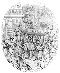 Religiøs prosesjon, 1449-1456 1849 av Bisson and Cottard