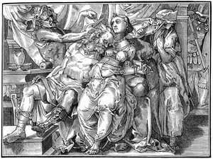 Samson og Delila, 1574 1849. av Bisson and Cottard