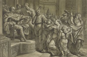 Eponina ber Vespasian om nåde for Sabinus av Blaise Nicolas Lesueur