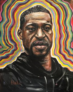 George Floyd, ca. 2020 (akryl på lerret) av Blake Munch