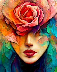 Kiss From A Rose, ca. 2022 (Digital Art) av Blake Munch