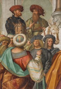 Central Nave, Second North Span, Marriage of the Virgin, Boccaccio Boccaccino 1514-15, Detalj av Boccaccio Boccaccino