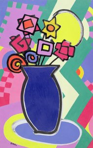 Blå vase, 2003 av Bodel Rikys