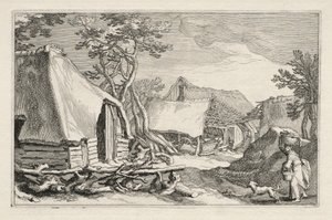 Landskap med våningshus, 1613-1614. av Boetius Adams Bolswert