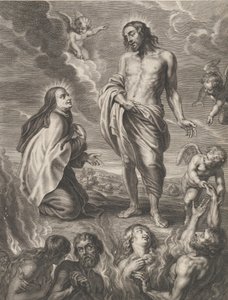 Den hellige Teresa av Avila går i forbønn for Bernardino de Mendoza, ca. 1640-59.