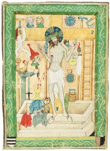 Kristus som sorgens mann, Böhmen, ca. 1420 (vellum)