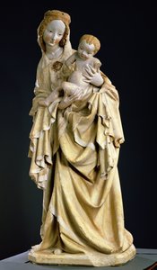 Krumauer Madonna, ca. 1400 (polykrom stein)
